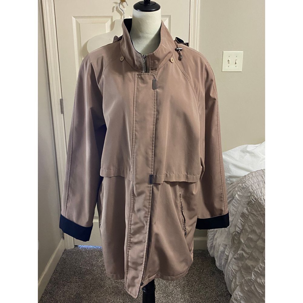 Westbound Jacket Womens Large Brown Rain Coat Removable Hood